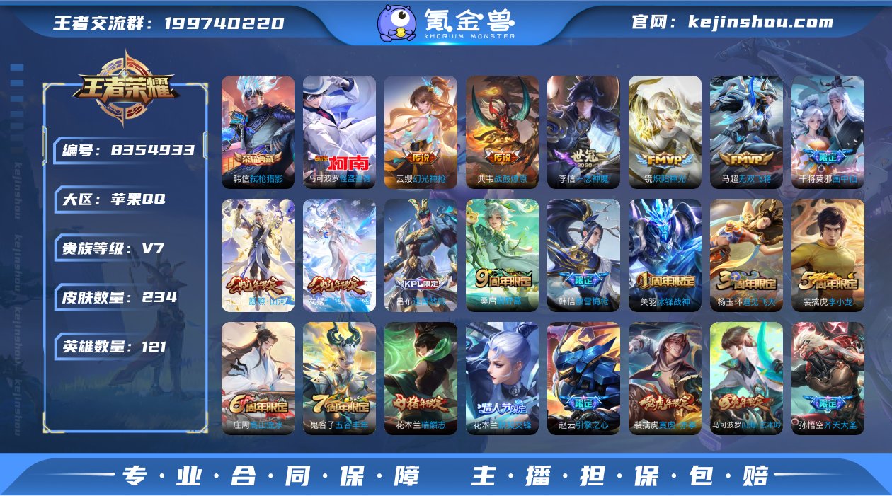 IOS 234皮肤1典藏1珍品11传说 弑...