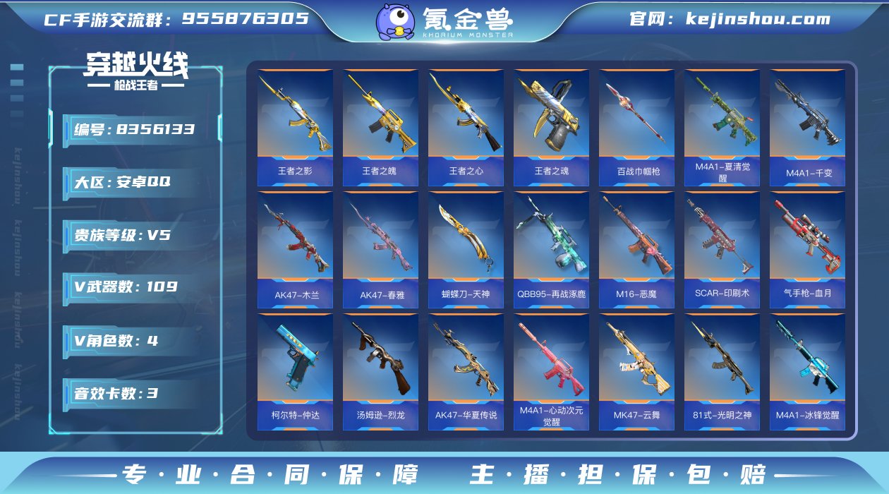 实名: 不可修改 v武器数: 109 王者...