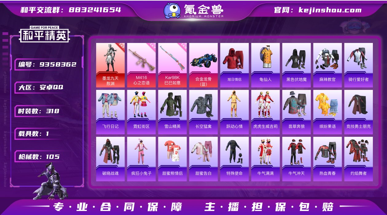实名: 可修改 时装数: 318 载具数:...
