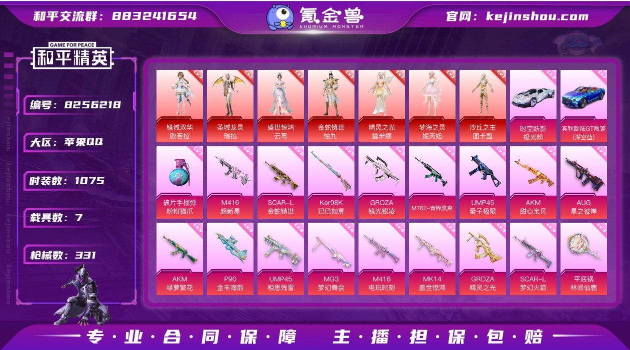 实名: 不可修改 时装数: 1075 载具...