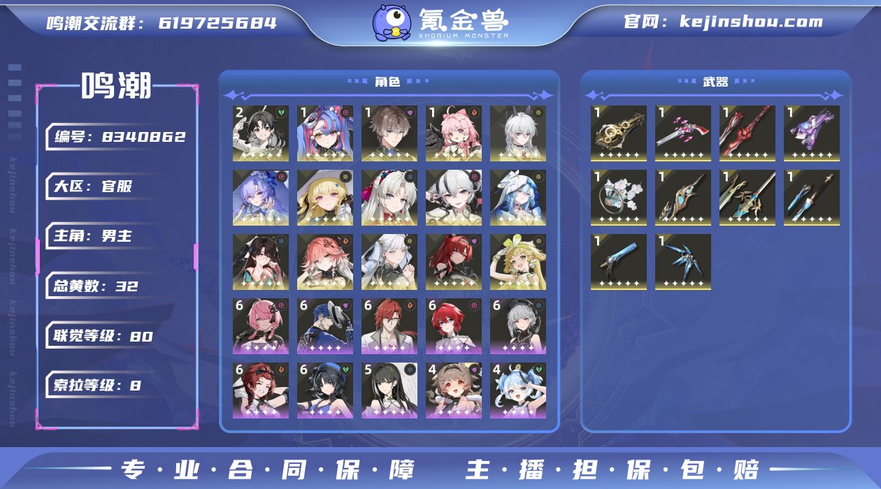 鸣潮全女全皮肤11女up10洛可可11相里...