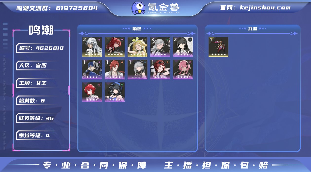 总黄数: 6 联觉等级: 36 拥有五星共...