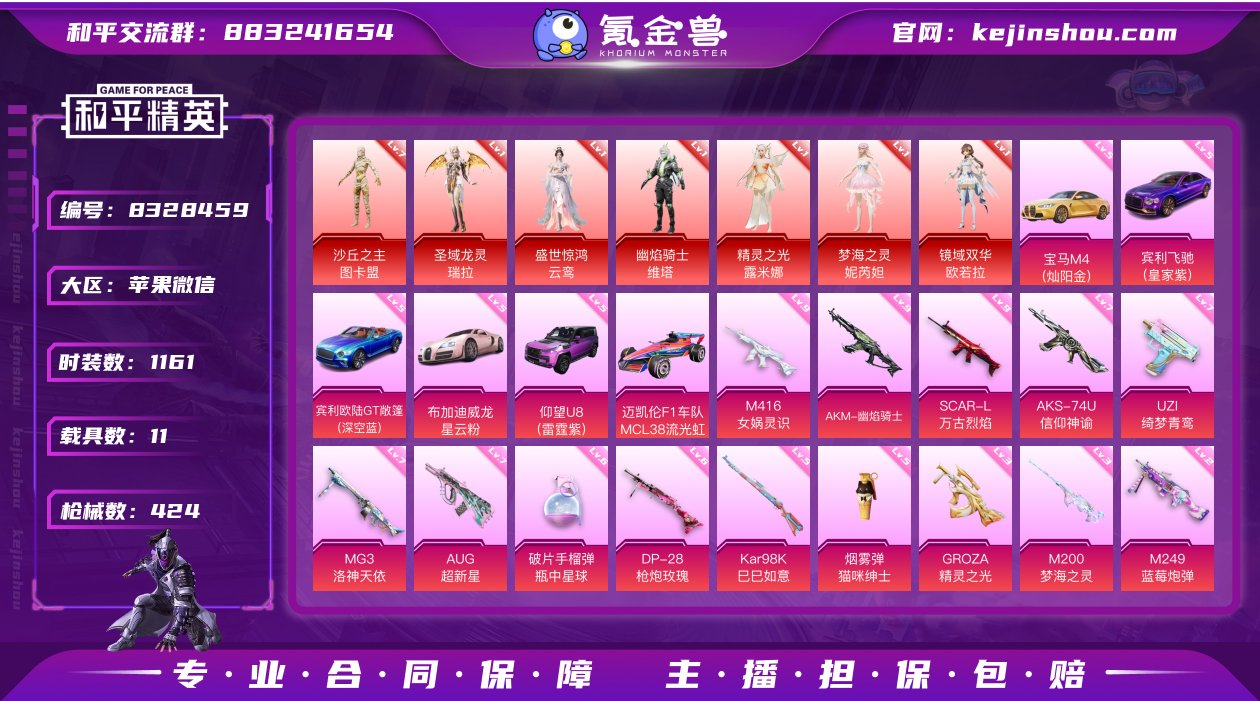 实名: 可修改 时装数: 1161 载具数...