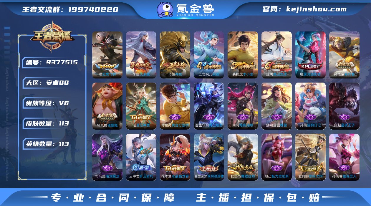 实名: 可修改 贵族等级: V6 英雄数:...