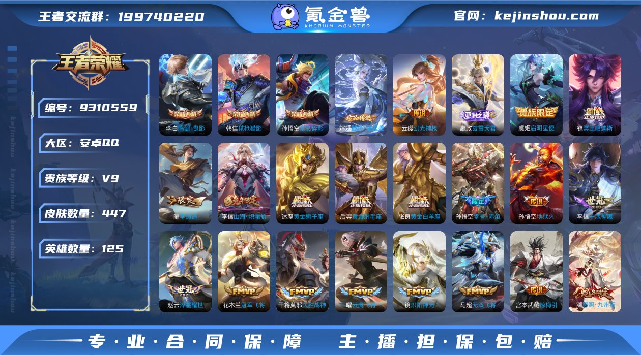 实名: 不可修改 贵族等级: V9 英雄数...