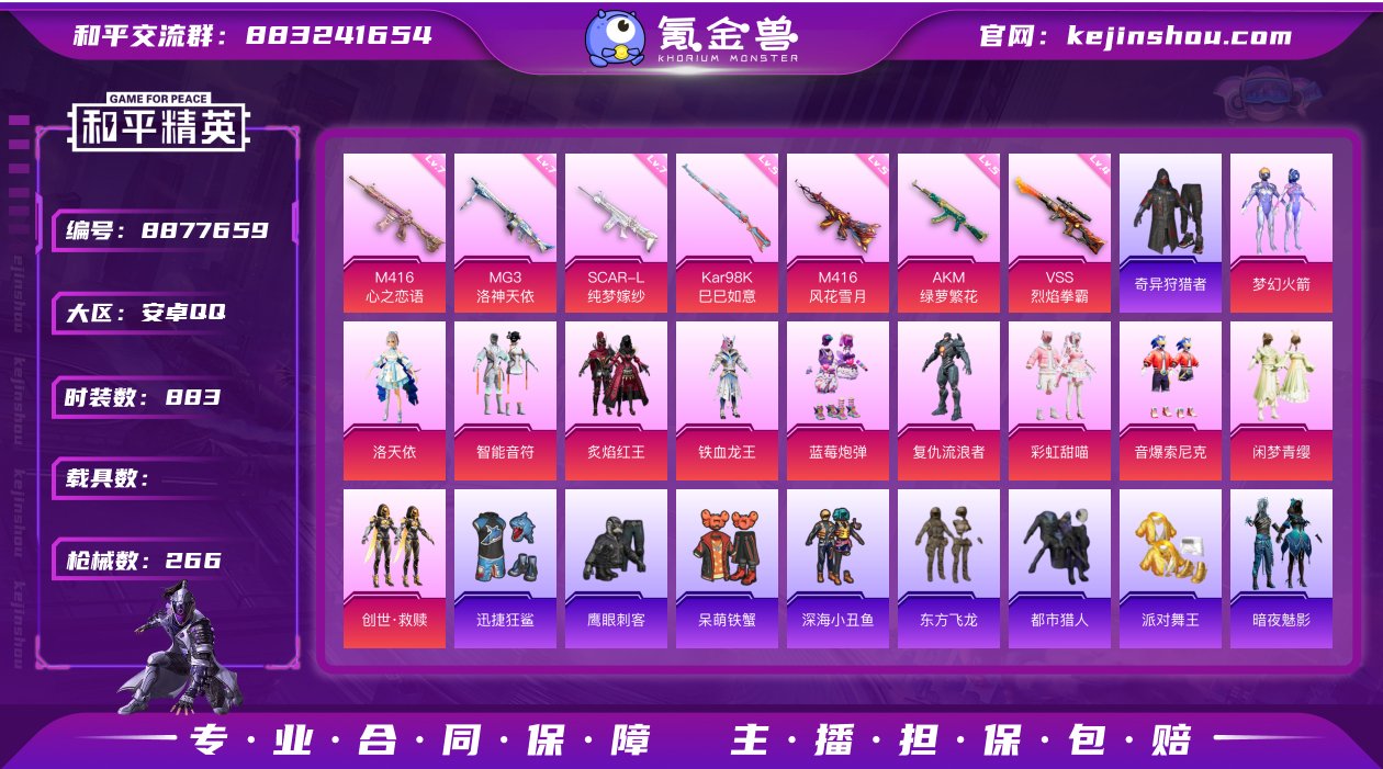 实名: 可修改 时装数: 883 枪械数:...