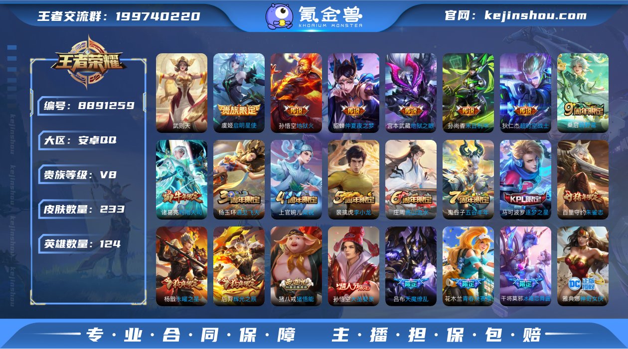 实名: 可修改 贵族等级: V8 英雄数:...