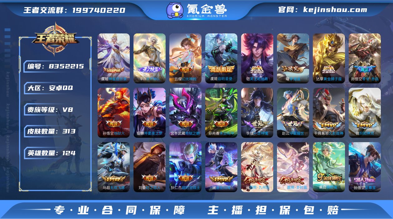 实名: 可修改 贵族等级: V8 英雄数:...