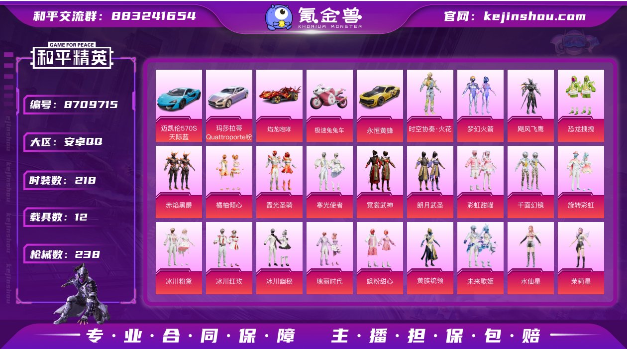【4级幻星粉1红装图卡盟29粉装12特效枪...