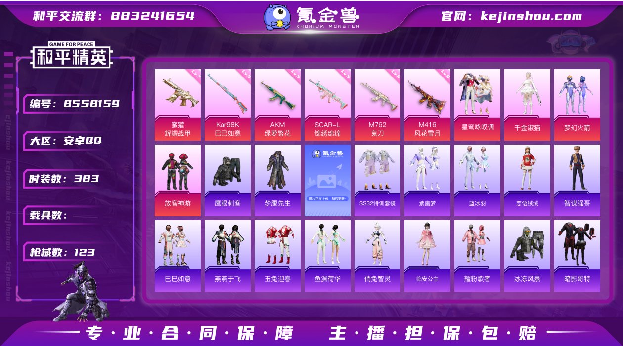 4粉装 6特效枪 12印记 可二次 可修改...