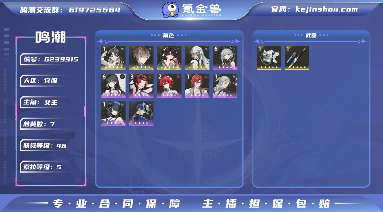 总黄数: 7 联觉等级: 46 拥有五星共...