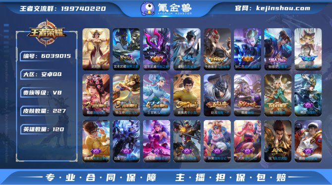 【V8 武则天 5传说 1星元】227皮肤...