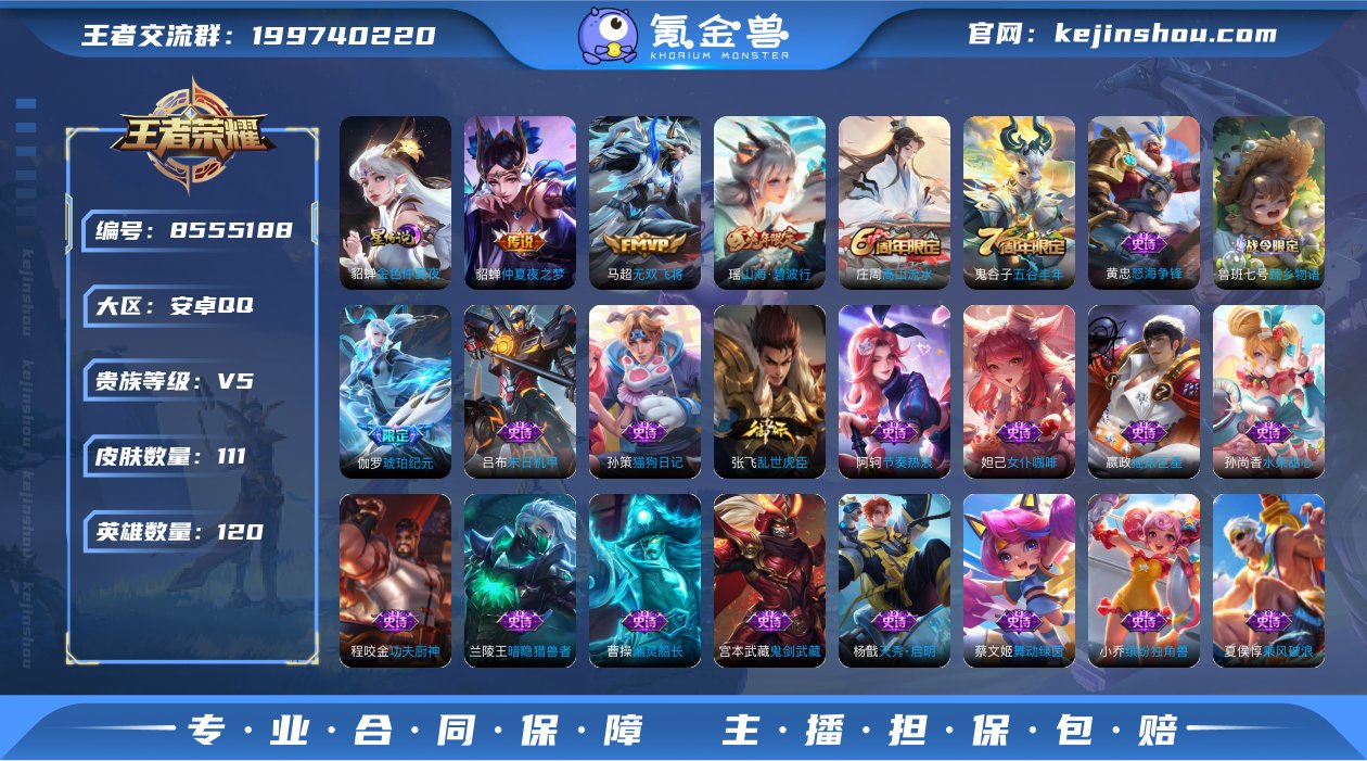 实名: 可修改 贵族等级: V5 英雄数:...