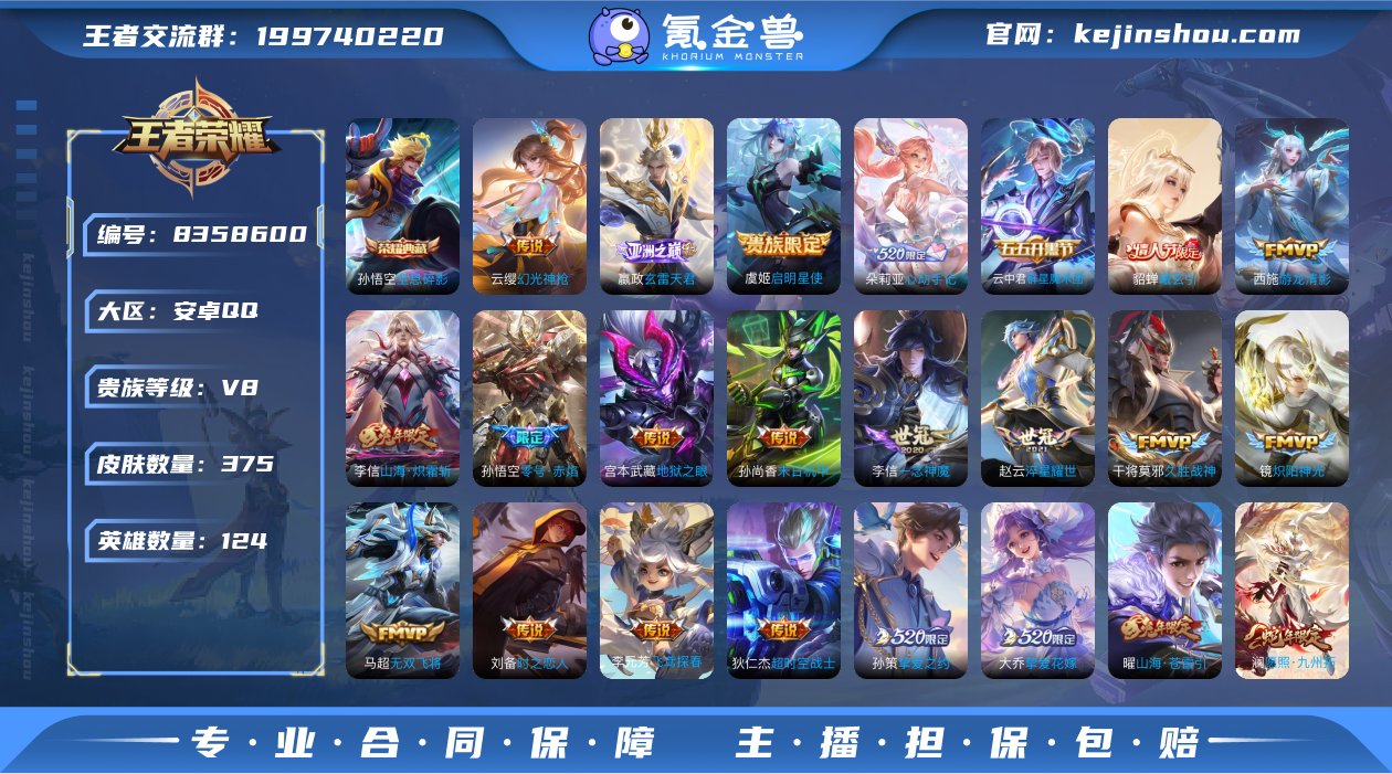 实名: 可修改 贵族等级: V8 英雄数:...