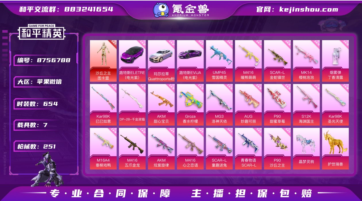 实名: 可修改 时装数: 654 载具数:...