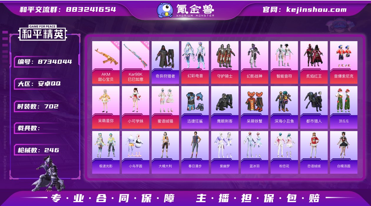 实名: 可修改 时装数: 702 枪械数:...