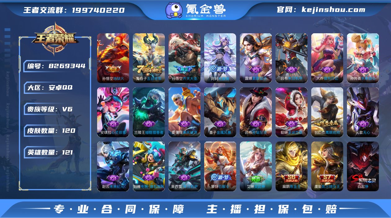 【商品标题】：715084 王者荣耀账号 ...