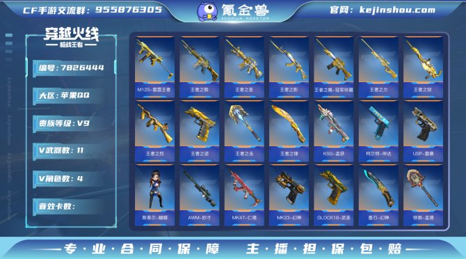 VIP：V9 王者武器37/英雄级武器23...