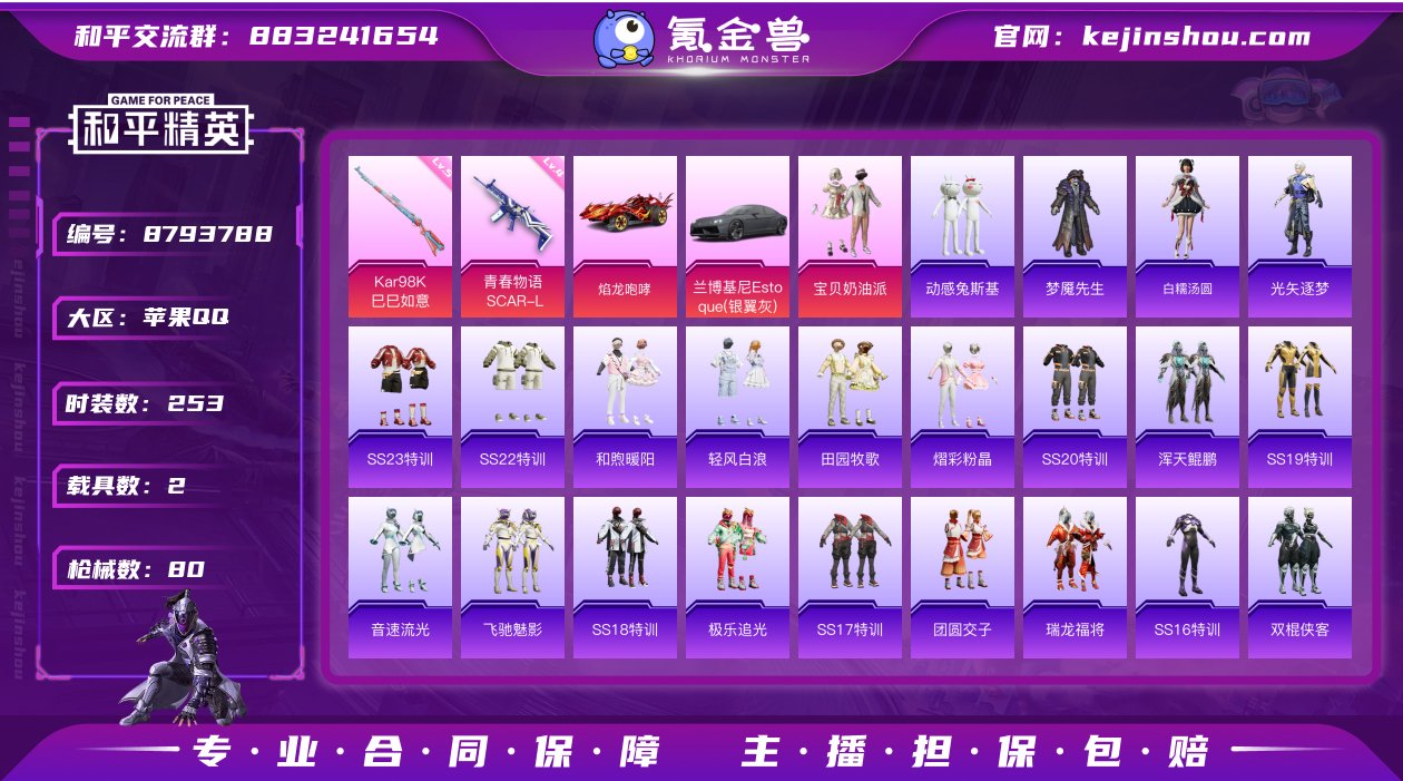 实名: 可修改 时装数: 253 载具数:...