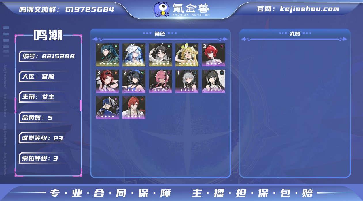 总黄数: 5 联觉等级: 23 拥有五星共...