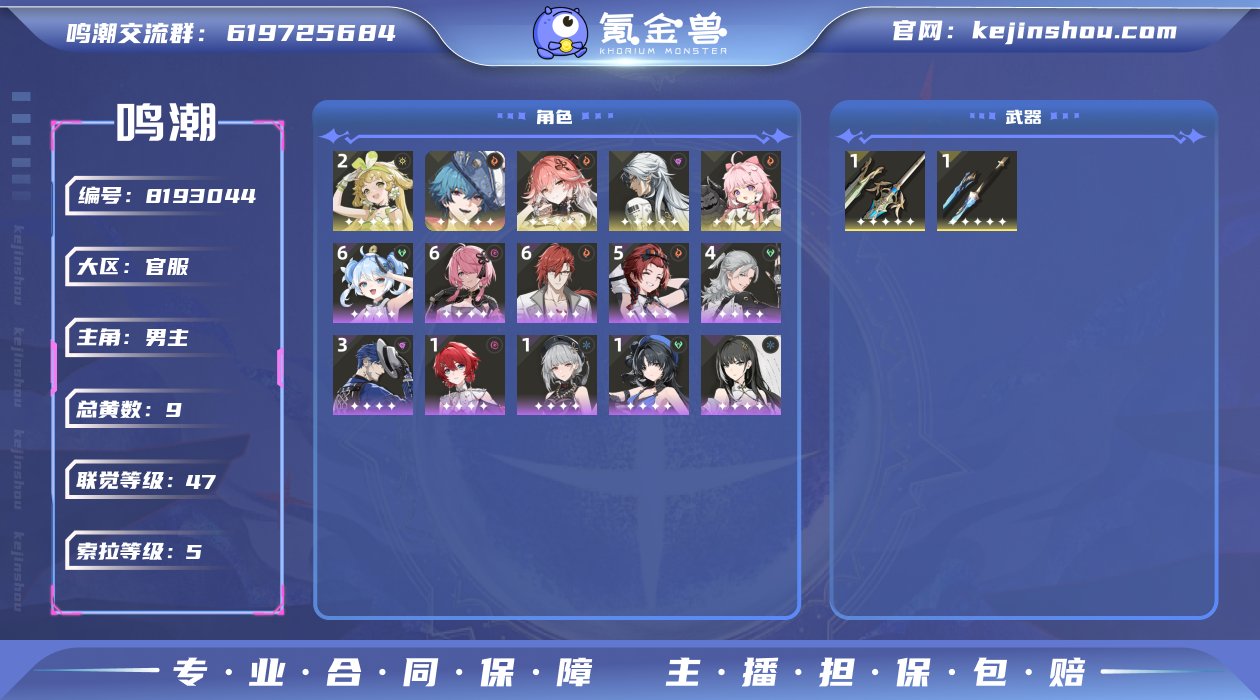 总黄数: 9 联觉等级: 47 拥有五星共...