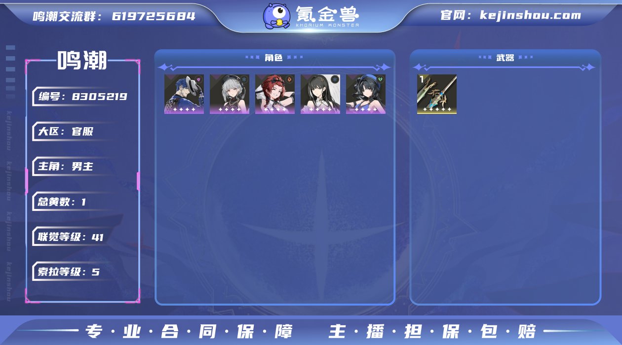 总黄数: 1 联觉等级: 41 拥有五星武...