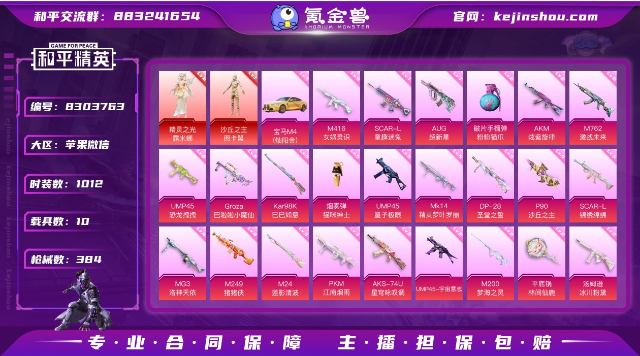 实名: 可修改 时装数: 1012 载具数...