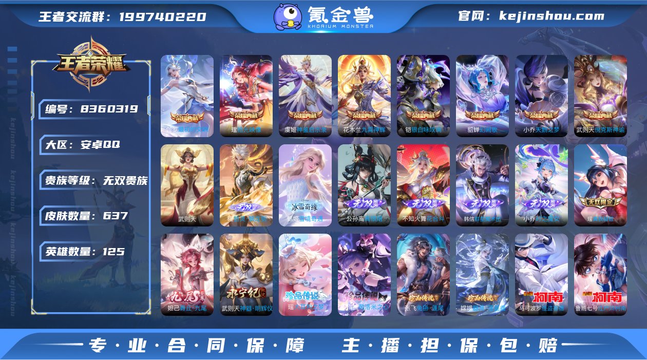 实名: 可修改 贵族等级: 无双贵族 英雄...