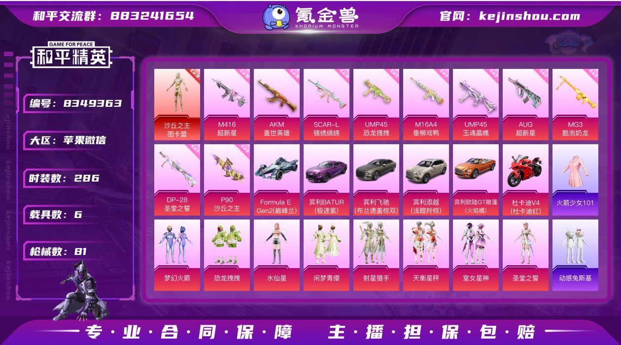 实名: 可修改 时装数: 286 载具数:...