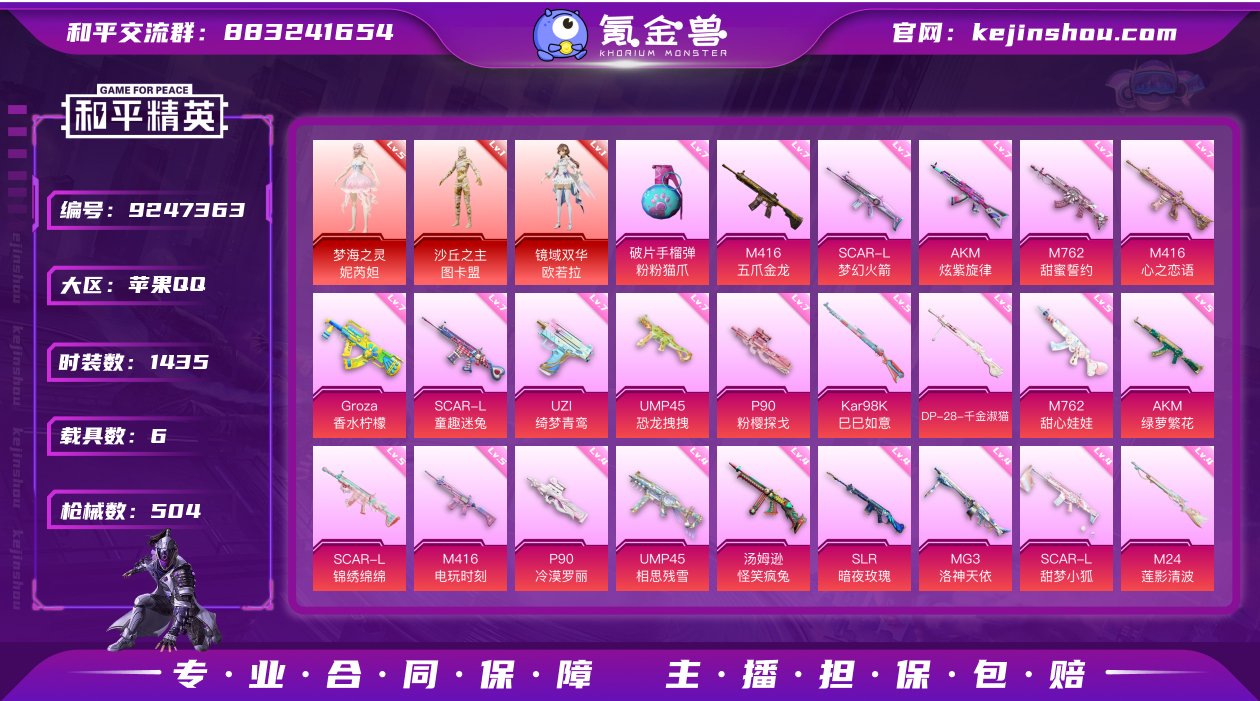 实名: 可修改 时装数: 1435 载具数...