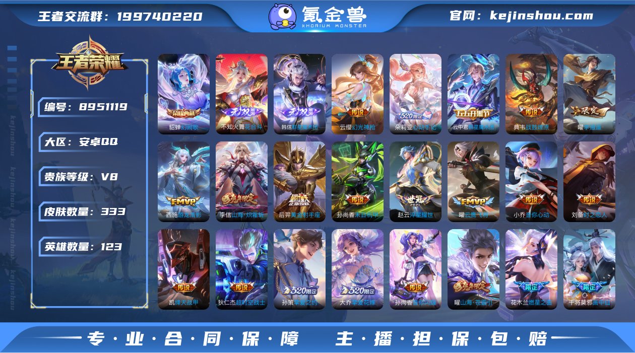 实名: 可修改 贵族等级: V8 英雄数:...