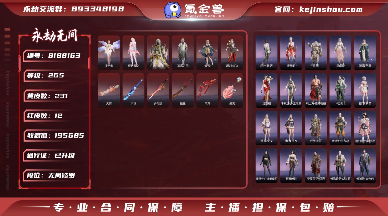 版本: 终极版 等级: 265 幻丝数: ...