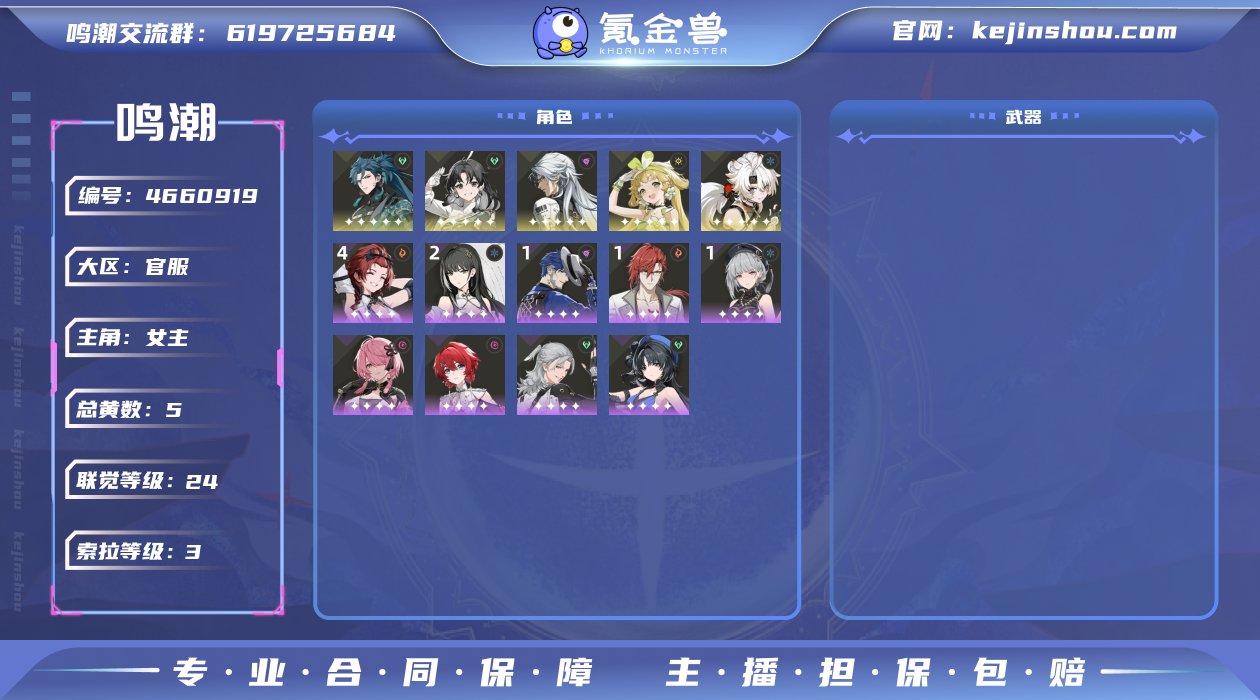 总黄数: 5 联觉等级: 24 拥有五星共...