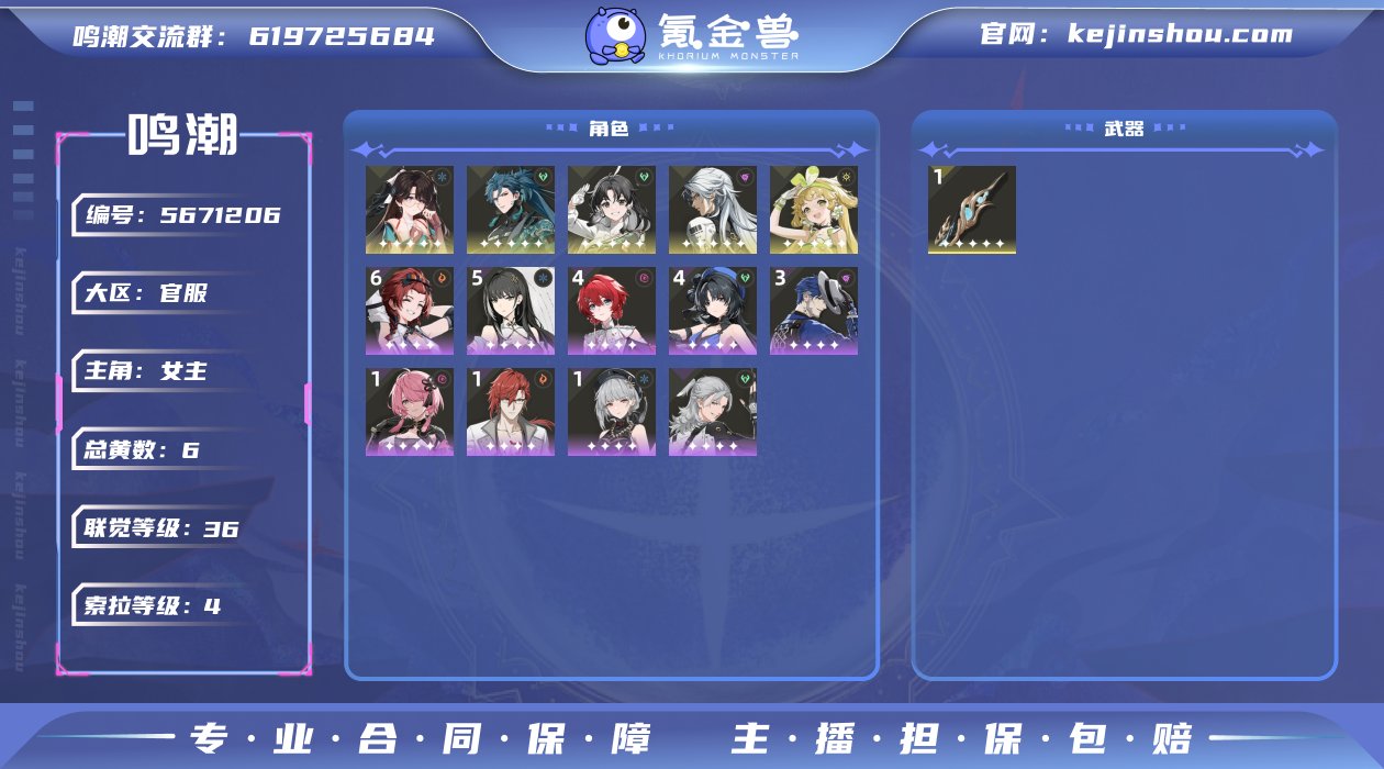 总黄数: 6 联觉等级: 36 拥有五星共...