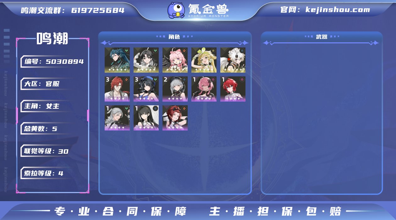 总黄数: 5 联觉等级: 30 拥有五星共...