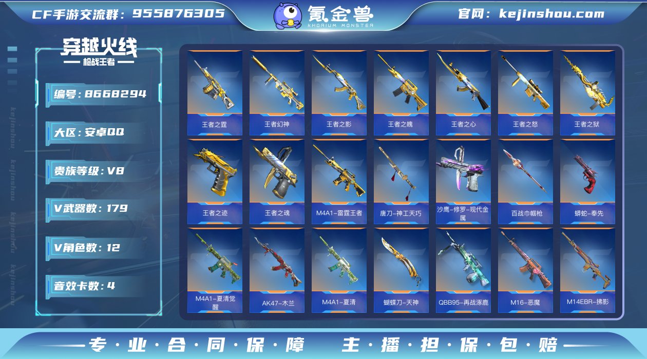 实名: 可修改 v武器数: 179 王者武...