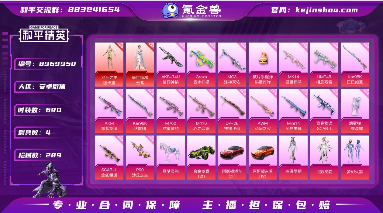实名: 可修改 时装数: 690 载具数:...