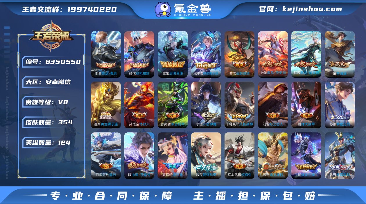 实名: 可修改 贵族等级: V8 英雄数:...