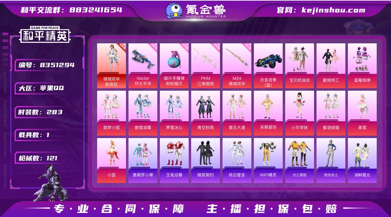 实名: 可修改 时装数: 283 载具数:...
