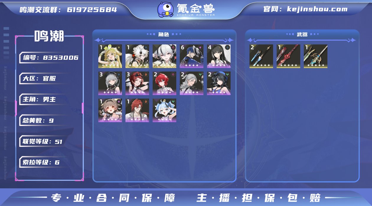 总黄数: 9 联觉等级: 51 拥有五星共...