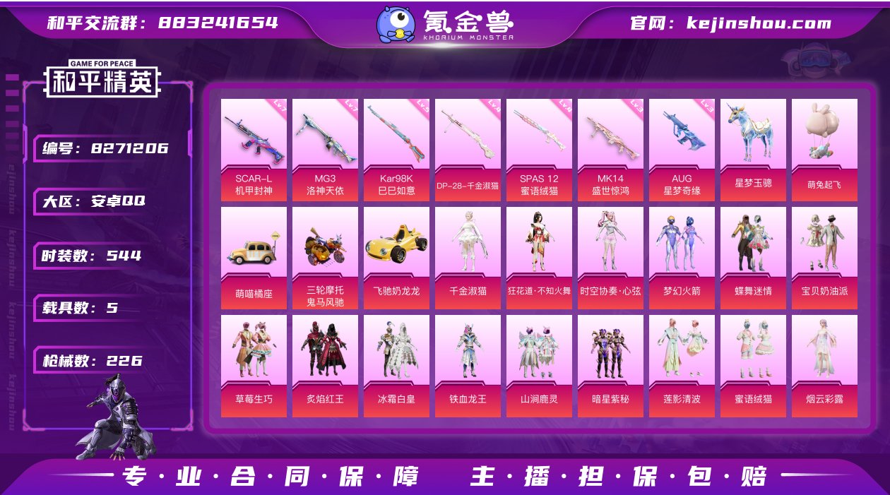 实名: 不可修改 时装数: 544 载具数...