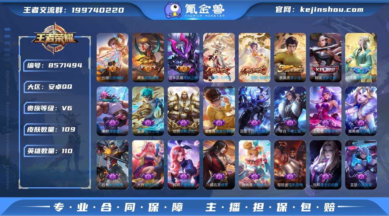 实名: 可修改 贵族等级: V6 英雄数:...