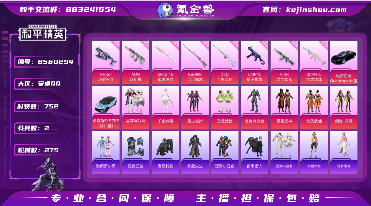 实名: 不可修改 时装数: 752 载具数...
