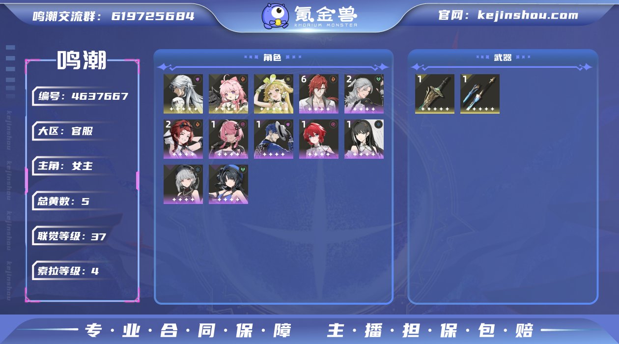 总黄数: 5 联觉等级: 37 拥有五星共...