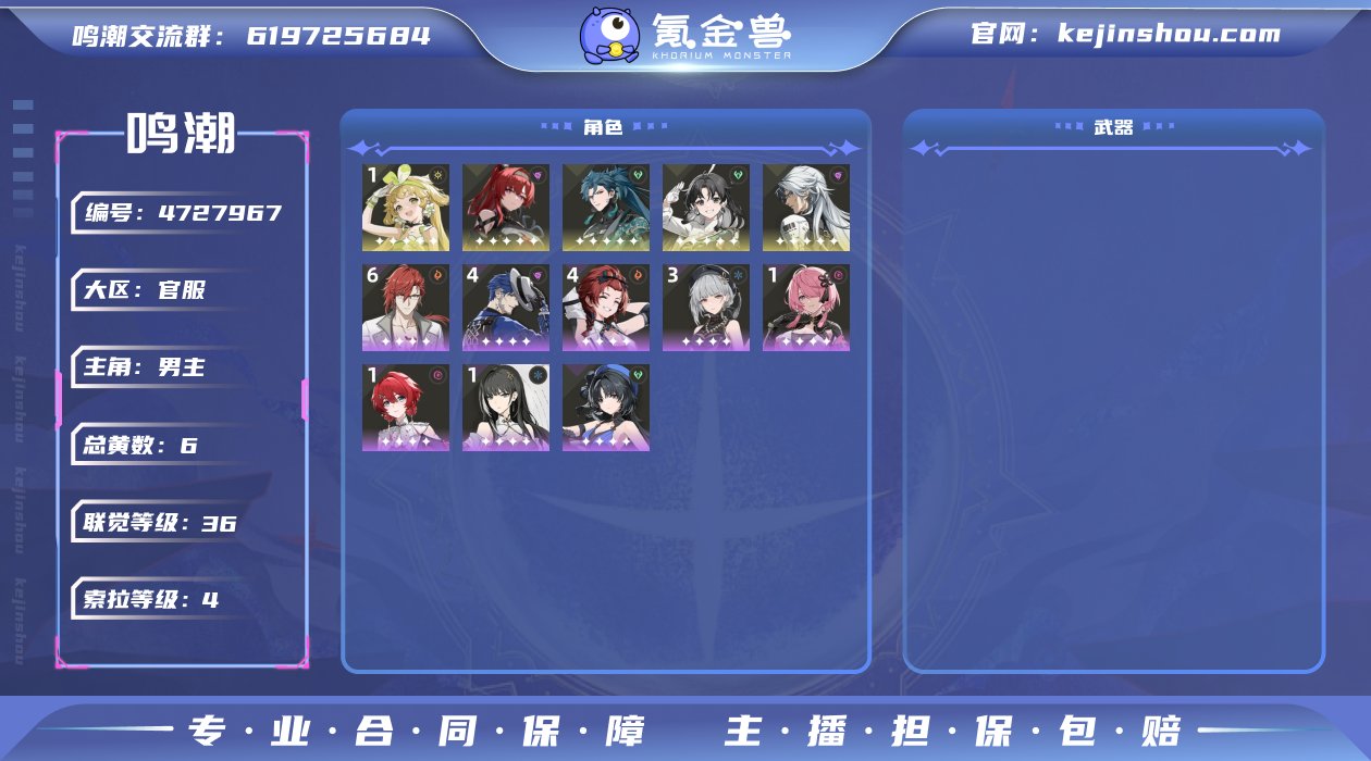 总黄数: 6 联觉等级: 36 拥有五星共...