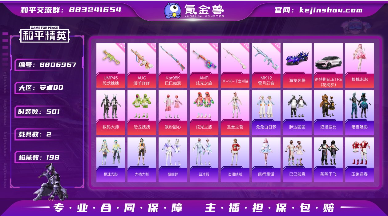 HY 实名: 可修改 时装数: 501 载...