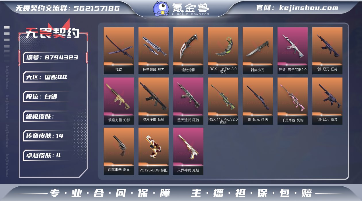 实名: 可修改 皮肤资产价值: 29410...