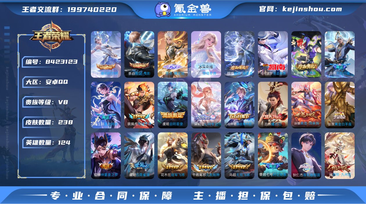 实名: 可修改 贵族等级: V8 英雄数:...