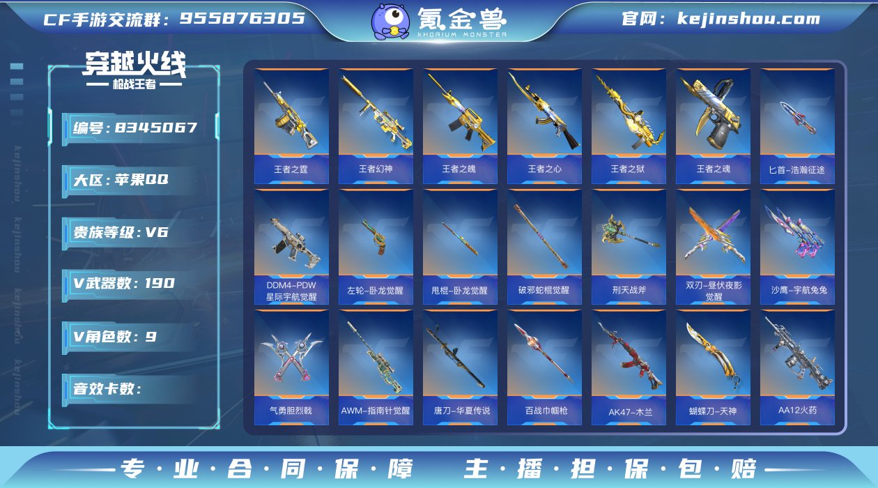 实名: 可修改 v武器数: 190 王者武...