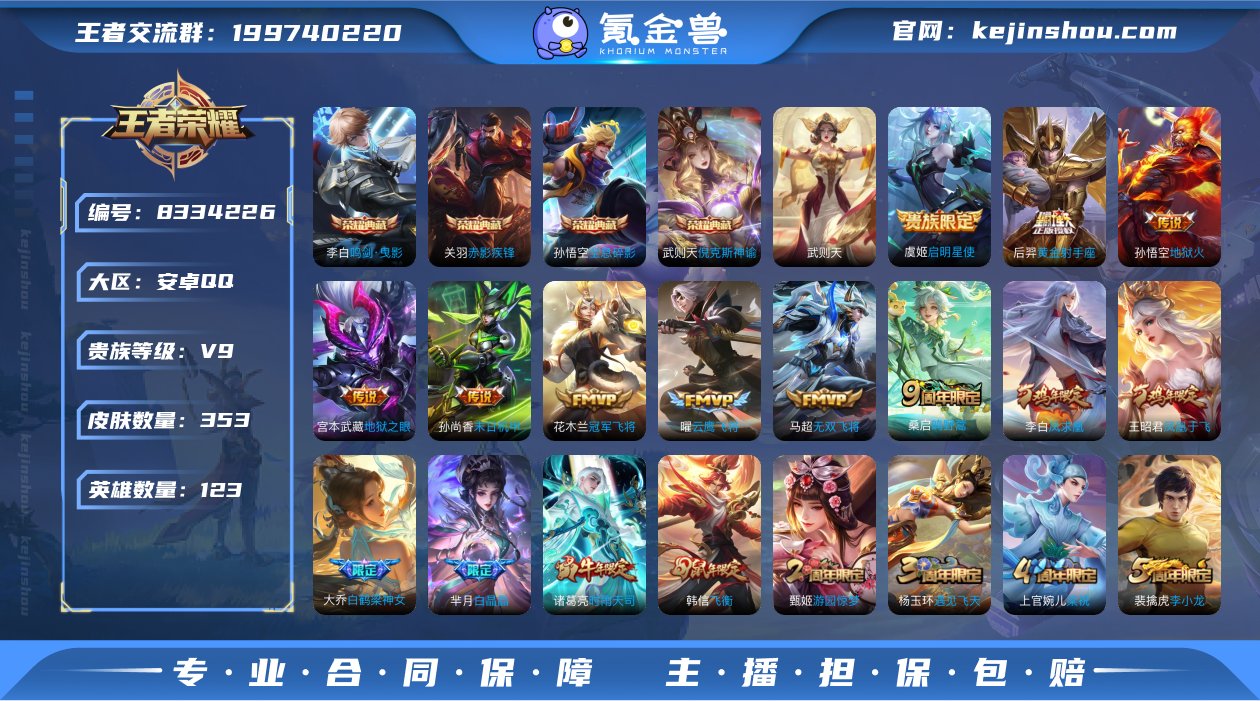 【WZX4065】贵族9/皮肤353/典藏...